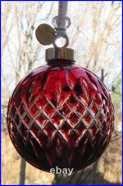 WATERFORD Crystal 2019 Annual Ruby Cased Ball Ornament New in Box