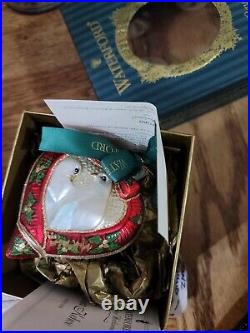 WATERFORD Heirlooms 2 Two Turtle Doves 12 Day Xmas Ornament ARTIST SIGNED MIB
