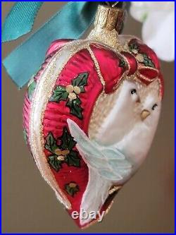 WATERFORD Heirlooms 2 Two Turtle Doves 12 Day Xmas Ornament ARTIST SIGNED MIB
