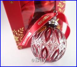 WATERFORD Red Cased Ball OrnamentCrystalCHRISTMASNEW for 2017MSRP $150