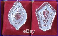 Waterford 12 Days Christmas Ornaments + 1983 & 1984 = 14 NEVER USED FREE SHIP