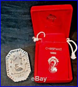 Waterford 12 Days of Christmas Crystal Ornament in Box 1982 First in Series