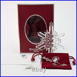 Waterford 2004 SNOW CRYSTAL Faceted Christmas Tree Ornament Ireland Made 128593