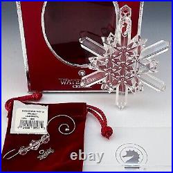 Waterford 2004 SNOW CRYSTAL Faceted Xmas Tree Ornament Ireland Burgundy Seahorse