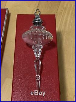 Waterford 2004 Snow Crystals Spire Christmas Tree Ornament with Box Tip Chipped
