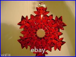 Waterford 2008 Ruby Red Cut Crystal Snowflake Ornamentunique And Gorgeous