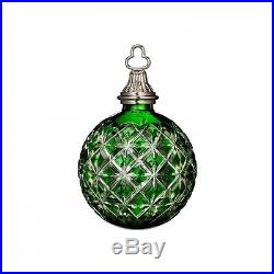 Waterford 2014 Annual Emerald Cased Ball Ornament #164579 Bnib Christmas Green