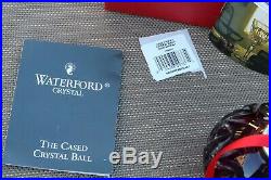Waterford Amethyst Cased Ball Ornament purple clear crystal CHRISTMAS BALL withbox