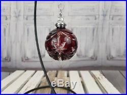 Waterford Balled Crystal Cased Ball Decoration Xmas Holiday Christmas Red