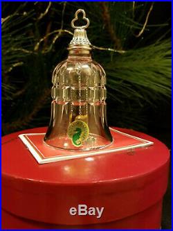 Waterford Crystal 10 Lords-a-Leaping Bell Ornament 12 Days of Christmas Mint MIB