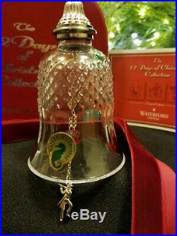 Waterford Crystal 11 Pipers Piping Bell Ornament 12 Days of Christmas MIB Mint