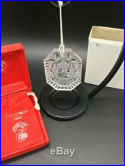 Waterford Crystal 12 Days Christmas Ornament 1982 Partridge in a Pear Tree withbox
