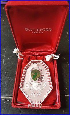 Waterford Crystal 12 Days Of Christmas Ornament 1990 Seven Swans A Swimming