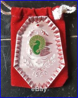 Waterford Crystal 12 Days Of Christmas Ornament 1990 Seven Swans A Swimming