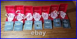 Waterford Crystal 12 Days Of Christmas Ornaments 1987-96 Lot