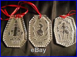 Waterford Crystal 12 Days Of Christmas Ornaments Complete Set 1982-1995 Mint