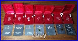 Waterford Crystal 12 Days Of Christmas Ornaments Lot Of 7 1987-96 Lot