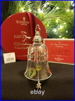 Waterford Crystal 12 Days of Christmas 10 Lords-a-Leaping Bell Ornament MIB Mint