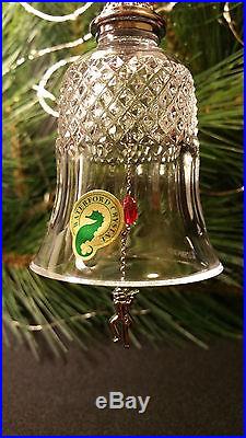 Waterford Crystal 12 Days of Christmas 11 Pipers Piping Bell Ornament MIB Mint
