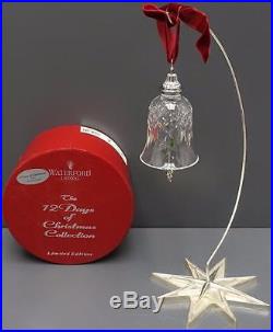 Waterford Crystal 12 Days of Christmas 12 Drummers Drumming Bell Ornament MINT