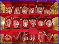 Waterford Crystal 12 Days of Christmas 18 pc Ornaments set with1982 Partridge A+