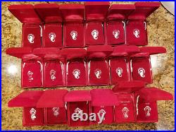 Waterford Crystal 12 Days of Christmas 18 pc Ornaments set with1982 Partridge A+