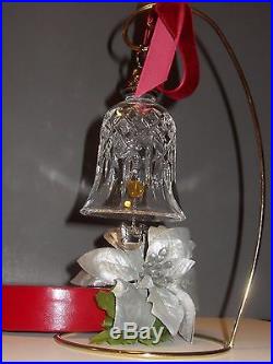 Waterford Crystal 12 Days of Christmas 3 French Hens Bell Ornament MIB- Araglin