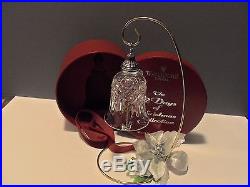 Waterford Crystal 12 Days of Christmas 3 French Hens Bell Ornament MIB- Araglin