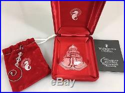 Waterford Crystal 12 Days of Christmas 5 Golden Rings Ornament 1999 Pouch Box