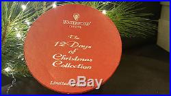 Waterford Crystal 12 Days of Christmas 7 Swans-A-Swimming Bell Ornament MIB MINT
