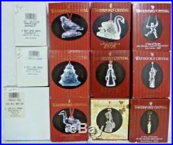 Waterford Crystal 12 Days of Christmas Figural Ornaments Set