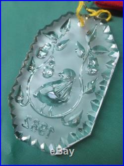 Waterford Crystal 12 Days of Christmas Ornament 1982 Partridge In A Pear Tree