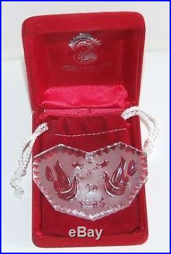 Waterford Crystal 12 Days of Christmas Ornament Two Turtle Doves 1985