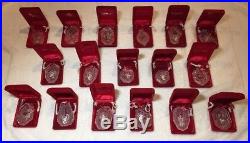 Waterford Crystal 12 Days of Christmas Ornaments 1981-1995 Set Of 17