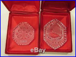Waterford Crystal 12 Days of Christmas Ornaments Complete Set of 12 1982-95 E+