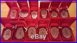 Waterford Crystal 12 Days of Christmas Ornaments, Rare, complete set of 12