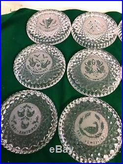 Waterford Crystal 12 Days of Christmas Plate Set -ALL 12 PLATES