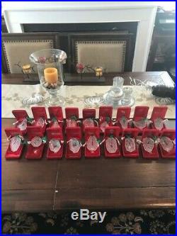 Waterford Crystal 12 Days of Christmas ornaments complete set 1978 to 1995