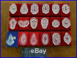 Waterford Crystal 18 pc set 12 Days of Christmas Ornaments inc 1982 Partridge A+