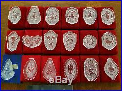Waterford Crystal 18 pc set 12 Days of Christmas Ornaments inc 1982 Partridge A+