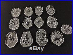 Waterford Crystal 1982 Partridge In A Pear Tree Lot Christmas Ornaments 12 Days