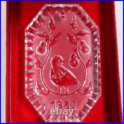 Waterford Crystal 1982 Partridge in a Pear Tree Ornament 12 Days of Christmas