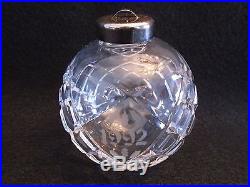 Waterford Crystal 1992 Annual Christmas Ball Ornament Dated