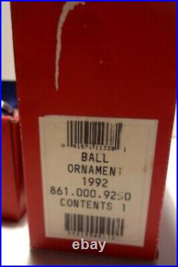 Waterford Crystal 1992 Cobalt Blue Ball Ornament Original Box