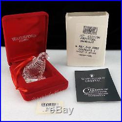 Waterford Crystal 1995 PARTRIDGE 12 Days Christmas Tree Ornament 1st Edition MIB