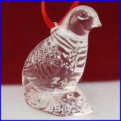 Waterford Crystal 1995 PARTRIDGE 12 Days Christmas Tree Ornament 1st Edition MIB