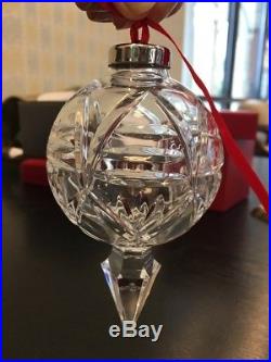 Waterford Crystal 2001 10th Annual Ball Spire Christmas Tree Ornament Euc