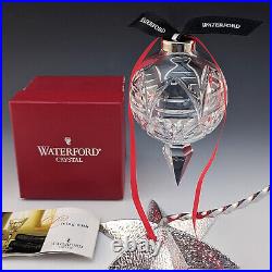 Waterford Crystal 2001 10th Annual Ball Spire Xmas Tree Ornament Ireland Made