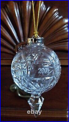 Waterford Crystal 2001 cut glass Spire Christmas Tree Ornament Ireland perfect