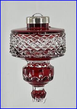 Waterford Crystal 2002 Ornament Ruby Red Cased Spire/Artist Signed & Dated
